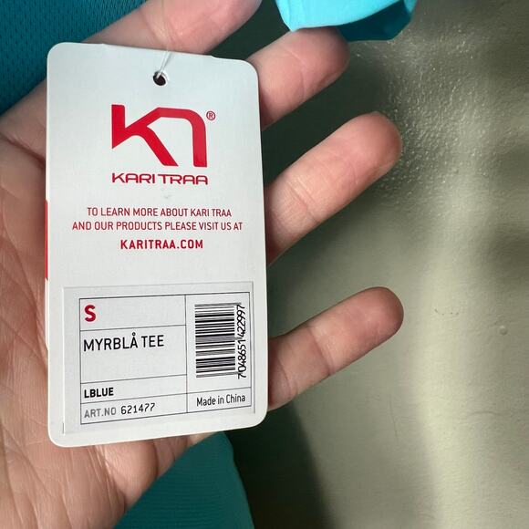 NWT Kari Traa Myrbla Tee SMALL Blue Training Running Hiking Athletic Workout Gym - Picture 9 of 10